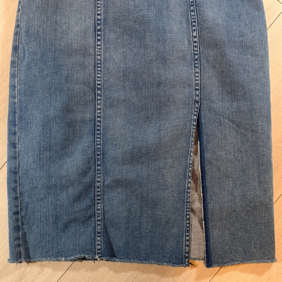 GRLFRND Gianna Denim Sweetheart Neck Bustier Midi Charmed Life Blue Dress Size S - Picture 7 of 16